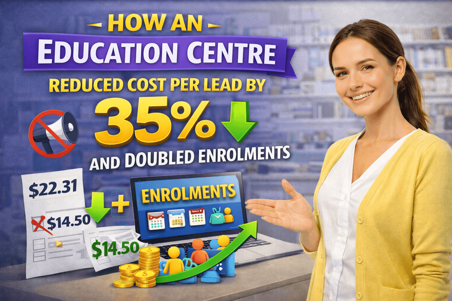 How an Education Centre Cut Cost Per Lead by 35% and Increased Enrolments by 60% Without Increasing Ad Spend