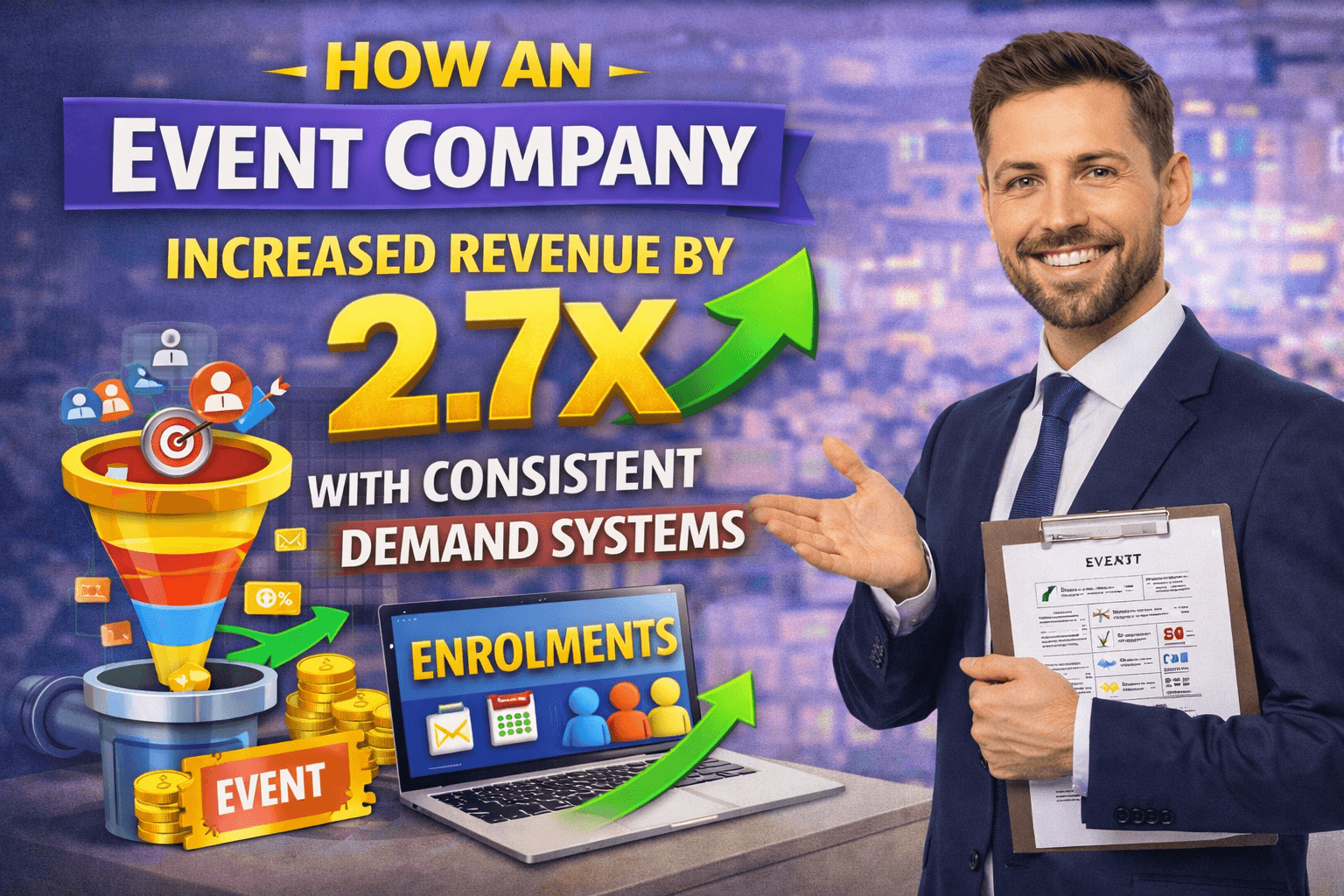 How an Event Company Increased Revenue by 2.7X by Turning Seasonal Demand into a Consistent Booking System